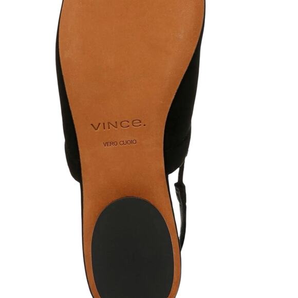 Vince Womens Venice Flats US 7 M EU 37 Black Leather Slip On NIB - Picture 3 of 6